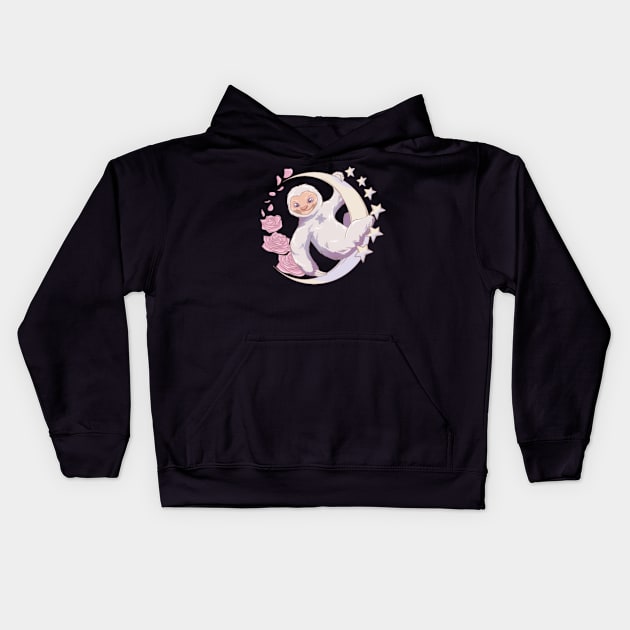 Kawaii Chilled Sloth - Pastel Goth Nu Goth Gift Kids Hoodie by A4lan